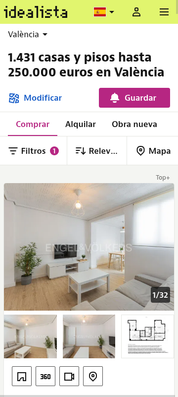 Real listings up to €150k in Valencia